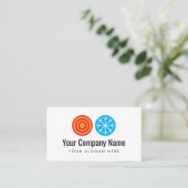HVAC installer logo business card template 名刺 (スタンド正面)