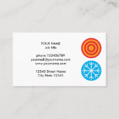 HVAC installer logo business card template 名刺 (裏面)