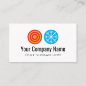 HVAC installer logo business card template 名刺 (正面)