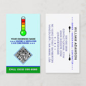 HVAC Logo & QR Code | Heating & Air Conditioning 名刺