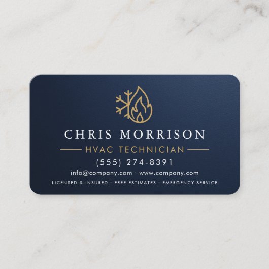 HVAC Metallic  名刺 (正面)