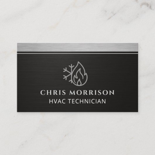 HVAC QR Code Heating Cooling Specialist  名刺 (正面)