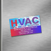 HVAC Service (Heating, Cooling, Air Conditioning) マグネット名刺