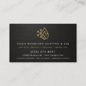 HVAC Services Company Black Gold Metallic 名刺 (正面)