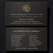 HVAC Services Company Black Gold Metallic 名刺