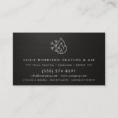 HVAC Services Metallic QR Code 名刺 (正面)