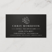 HVAC Services QR Code Black 名刺 (正面)