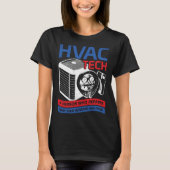 HVAC Tech夫を修復する人H Tシャツ (正面)