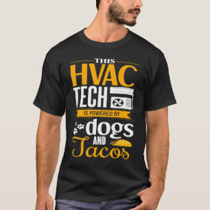 HVAC Tech Dog Taco HVAC技術者 Tシャツ