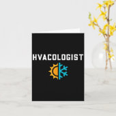 Hvac Tech Gift Shirts Co. - Hvac おもしろい Tech Engin カード (黄色い花)