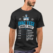 HVAC Tech Hourly Rate Mens HVAC Technician Tシャツ (正面)