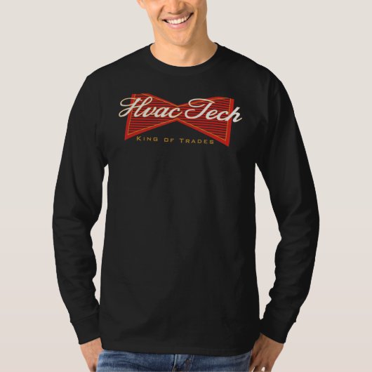 Hvac Tech King Of Tradesメニュー Tシャツ (正面)