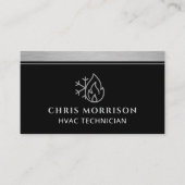 HVAC Technician AC Heating Cooling Heat 名刺 (正面)