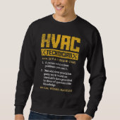 HVAC Technician Graphic Distressed スウェットシャツ (正面)
