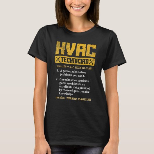 HVAC Technician  Graphic Distressed Tシャツ (正面)
