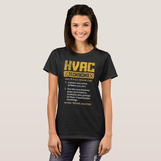 HVAC Technician Graphic Distressed Tシャツ (正面フル)