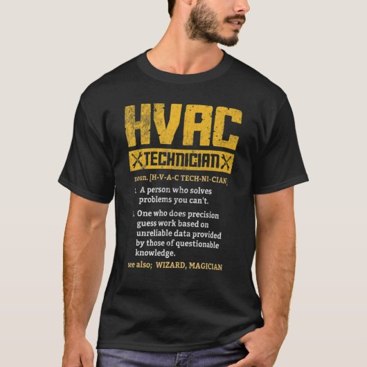 HVAC Technician  Graphic Distressed Tシャツ (正面)