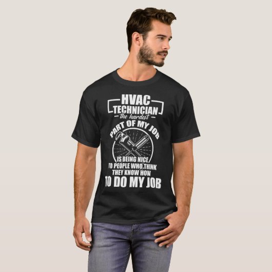 HVAC Technician Hardest Funny HVAC Tech  Tシャツ (正面フル)