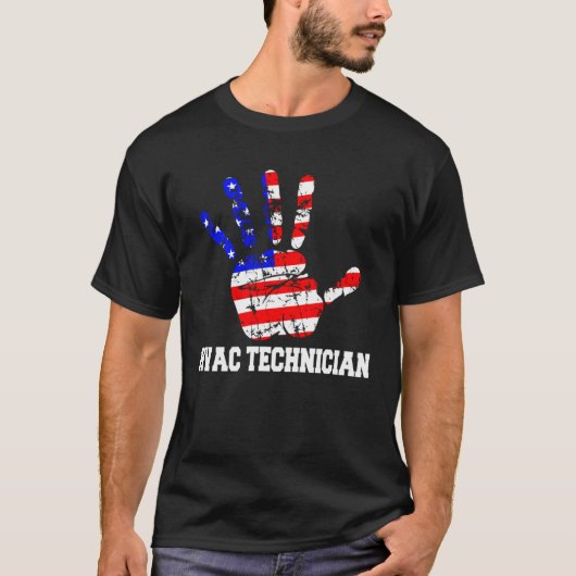 HVAC Technician Hardwork  HVAC Tech Tシャツ (正面)