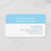 HVAC Technician (Heating & Cooling) 名刺 (正面)