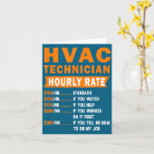Hvac Technician Hourly Rate Funny Hvac Mechanic Sa カード (黄色い花)