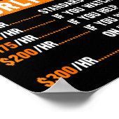 Hvac Technician Hourly Rate Funny Hvac Mechanic Sa ポスター (角)