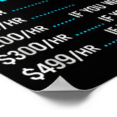 Hvac Technician Hourly Rate Funny Work For Men Wom ポスター (角)