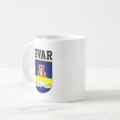 Hvarの紋章 – クロアチア コーヒーマグカップ (正面左)