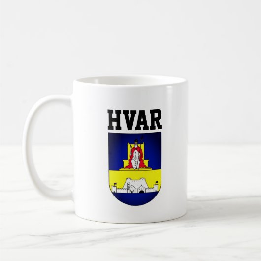 Hvarの紋章 – クロアチア コーヒーマグカップ (左)