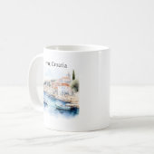 Hvarクロアチア水彩旅行 コーヒーマグカップ (正面左)