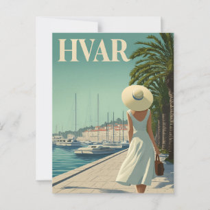 Hvarヴィンテージ50s旅行 ポストカード