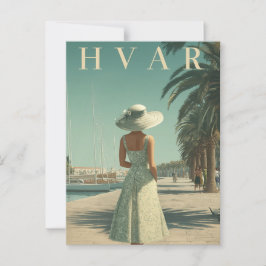 Hvar 50s vintage travel ポストカード