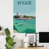 Hvar, Croatia ポスター (ホームオフィス)