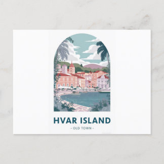Hvar Island Old Townポストカード – Explore the Medite ポストカード