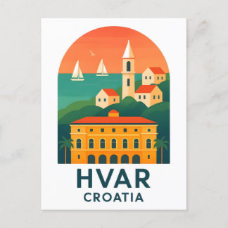 Hvar Island Old Townポストカード – Explore the Medite ポストカード