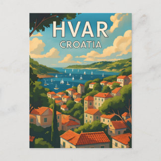 Hvar Island Old Townポストカード – Explore the Medite ポストカード