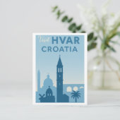 Hvar Island Old Townポストカード – Explore the Medite ポストカード (スタンド正面)