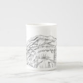 Hw1 CA etching mug ボーンチャイナマグカップ (正面)