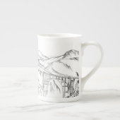 Hw1 CA etching mug ボーンチャイナマグカップ (右)
