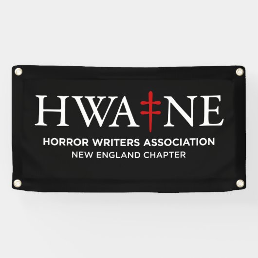 HWA-NE Black banner for events lg 6/25 横断幕 (横)