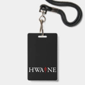 HWA-NE IDカード - ご自身の写真と名前を追加（6/25） バッジ (正面（ネックストラップ付）)