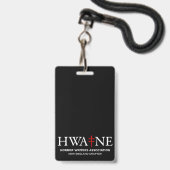 HWA-NE IDカード - ご自身の写真と名前を追加（6/25） バッジ (裏面（ネックストラップ付）)