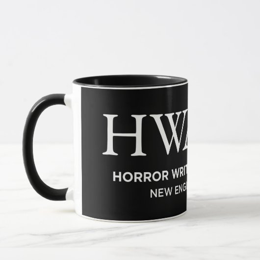 HWA-NE logo mug, black 6/25 マグカップ (左)