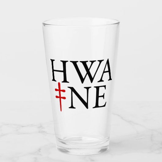 HWA-NE  Pint Glass with logo 6/25 タンブラーグラス (正面)