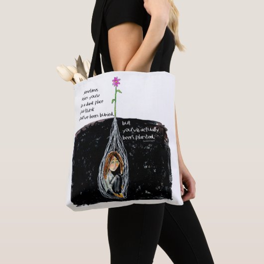 HWJあなたはトートバッグを植えられた トートバッグ (クローズアップ)