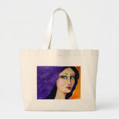 HWJパープルヘアウーマントート ラージトートバッグ (正面)