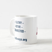 HWPのロゴのマグ コーヒーマグカップ (正面左)