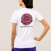 HWPロゴ女性のパフォーマンスTシャツ Tシャツ (裏面)