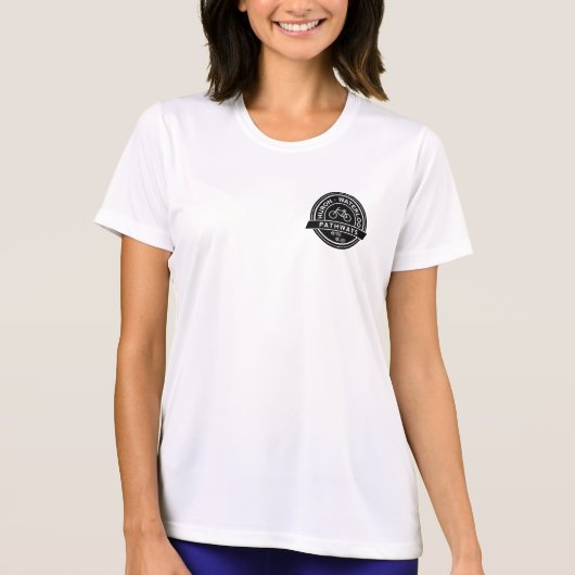 HWPロゴ女性のパフォーマンスTシャツ Tシャツ (正面)