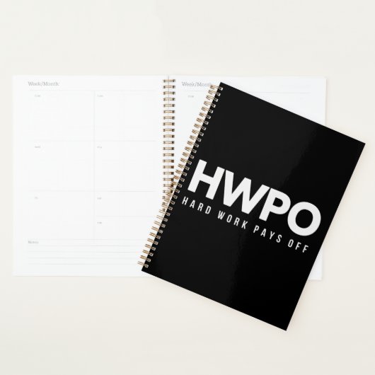 HWPO 努力は報われる モチベーション 新年 プランナー手帳 (ディスプレー)
